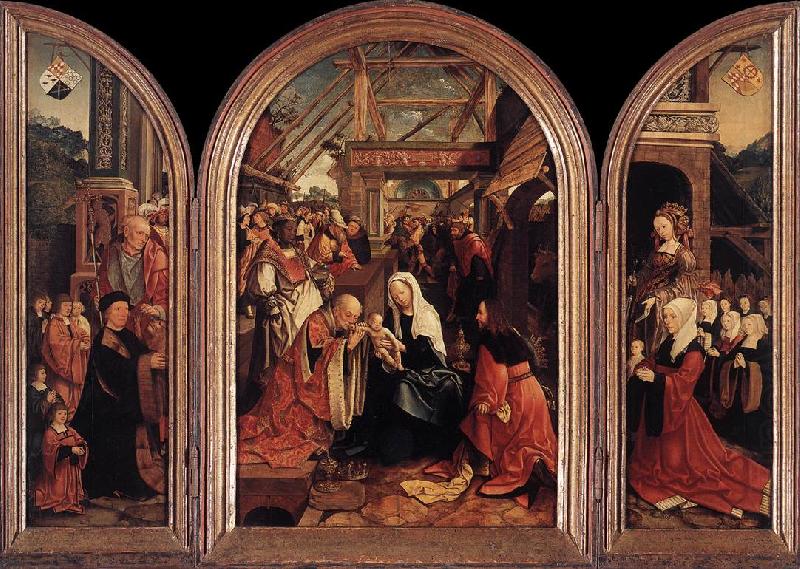 Triptych of the Adoration of the Magi fd, CORNELISZ VAN OOSTSANEN, Jacob